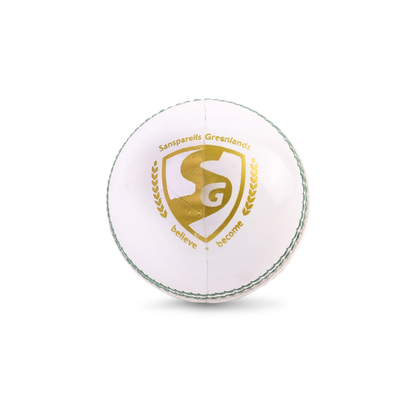 SG Club White Cricket Leather Ball Youth