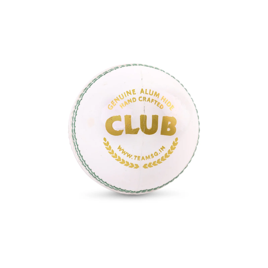 SG Club White Cricket Leather Ball Youth